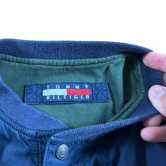 Vintage Tommy Hilfiger Golf Windbreaker Mens XL Reversible Jacket Plaid Sleeves - Picture 4 of 15